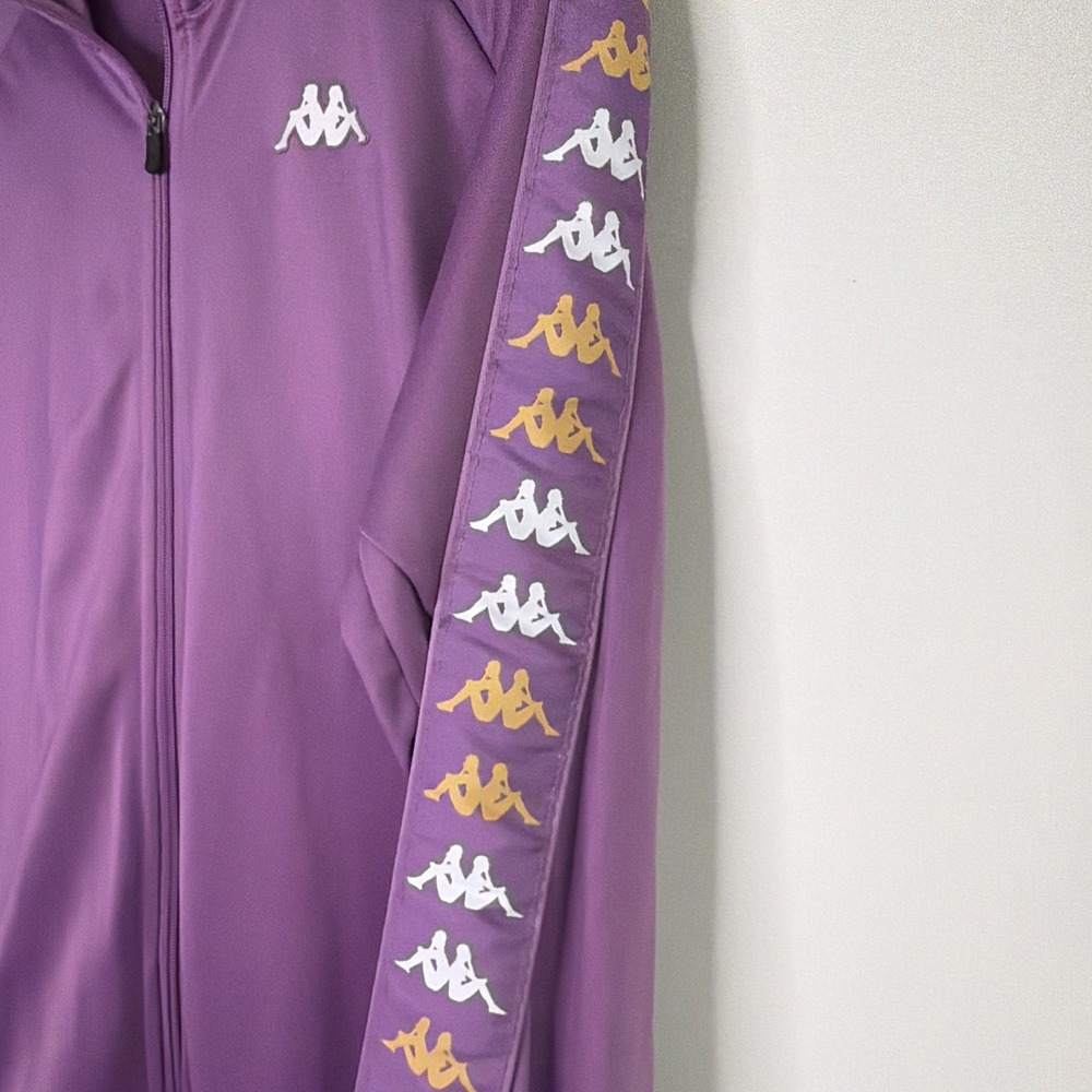 Kappa Track Anniston Jacket Men's XXL Purple Full Zip Up 90's Streetwear Logo - Picture 4 of 8